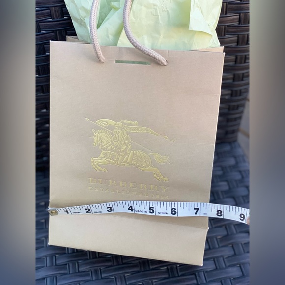BURBERRY Gift Bag, Small/Med with Gold🐎 Prorsum Embossing on Both Sides🔥9”x7.5 - Picture 3 of 9